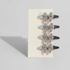 Gemstone Heart Claw Hair Clip Set - Crystal Bow – hair accessories (view 1)
