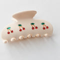 Cherry Pearl Beaded Hair Claw Clip – hair accessories (view 1)