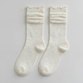 Cream Daisy Ruffle Crew Socks – apparel accessories (view 1)