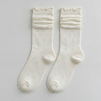 Cream Daisy Ruffle Crew Socks – apparel accessories (view 1)