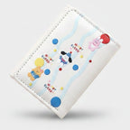 Cute Cartoon Character Tri-Fold Wallet With Colorful Balloons – bags & wallets (view 1)