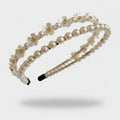 Pearl Beaded Flower Padded Headband – hair accessories (view 1)