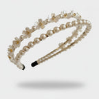 Pearl Beaded Flower Padded Headband – hair accessories (view 1)