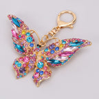 Sparkly Butterfly Charm Keychain - Rainbow