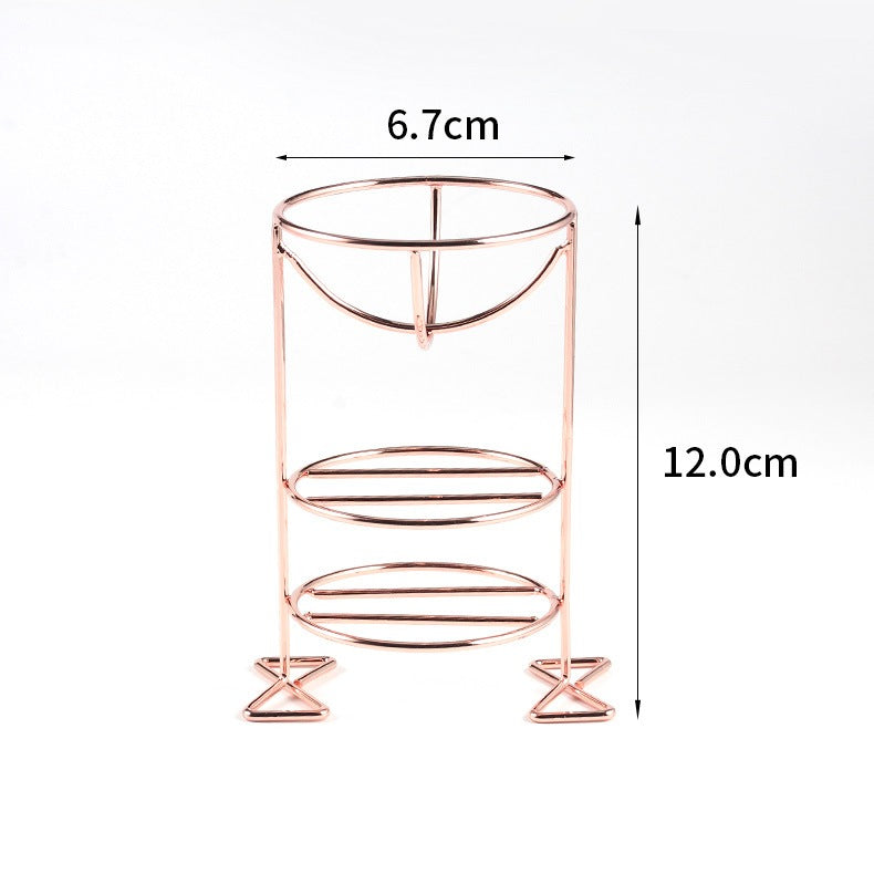 Powder puff storage rack, beauty blender drying rack - Rose