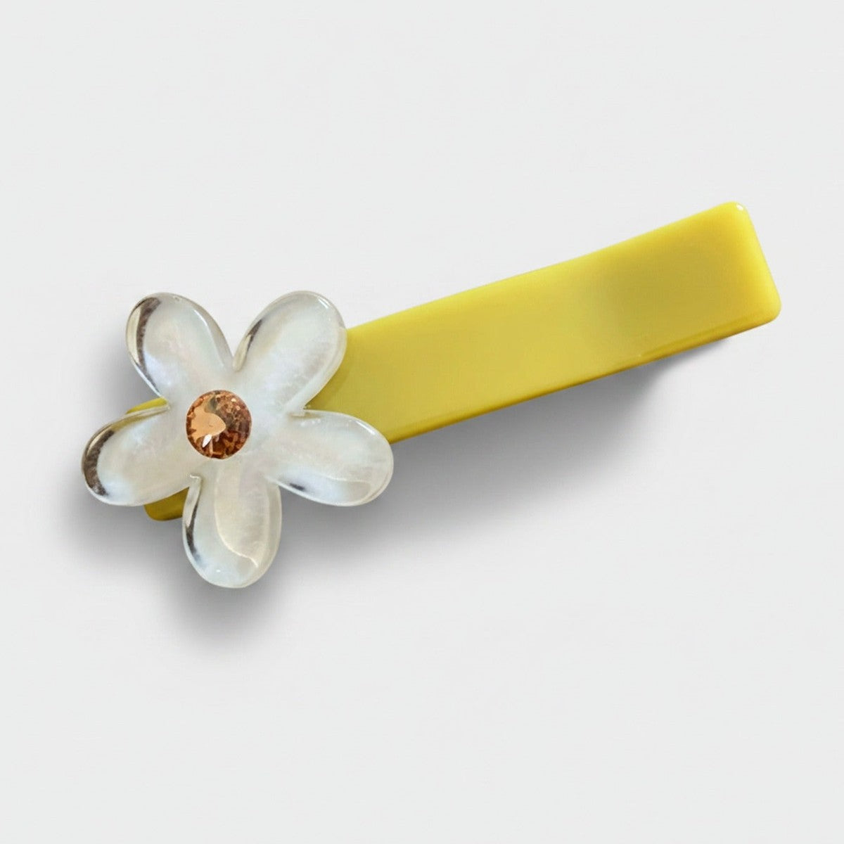 Flower Crystal Hair Clip Yellow – hair accessories (view 1)