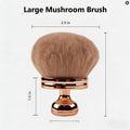 Use large mushroom-shaped powder and blush brushes more often. - Rose