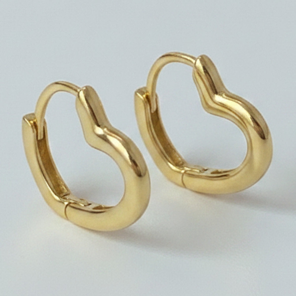 Chunky Mini Hoop Earrings - Gold