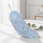 Fluffy Faux Fur Tail Keychain - Blue