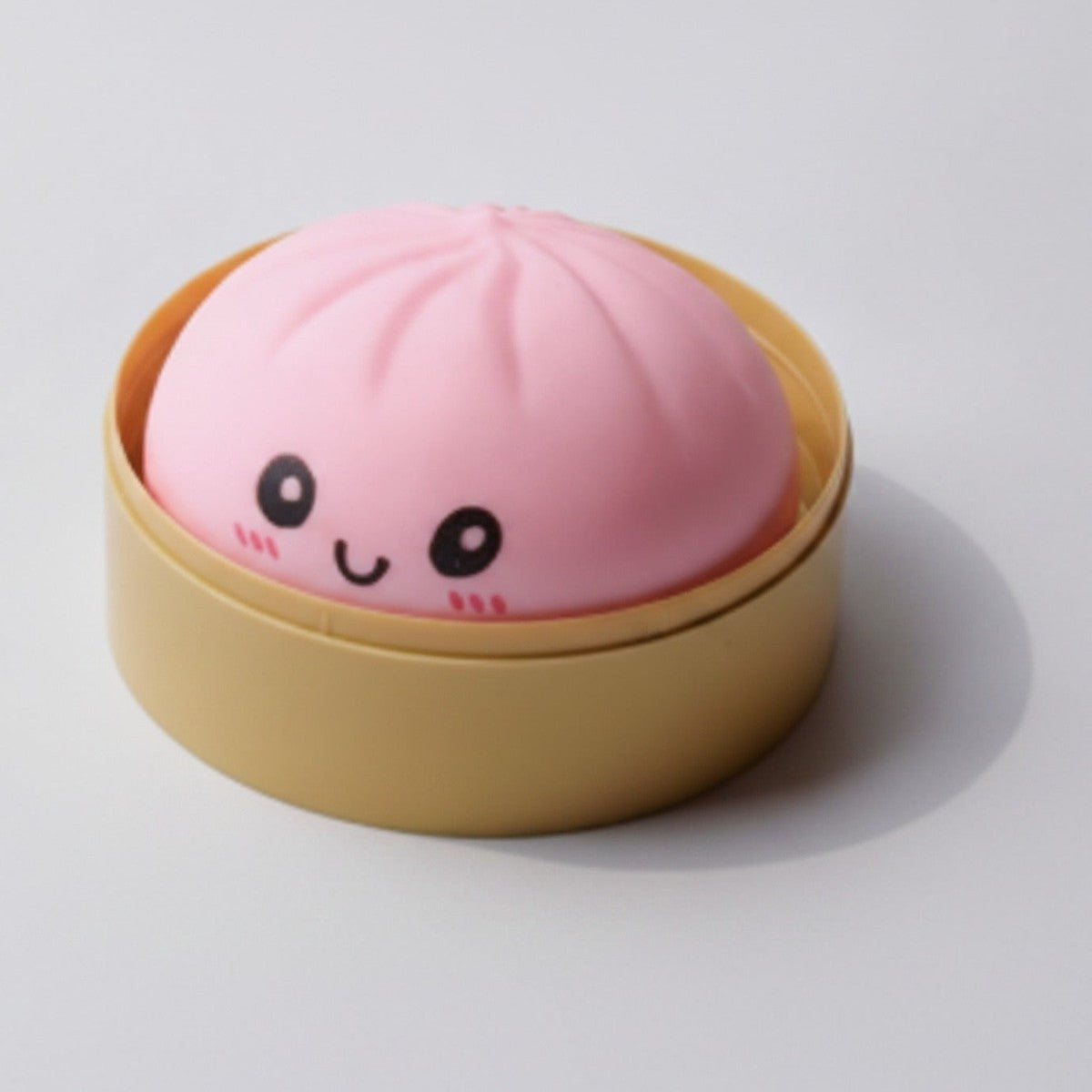 Pink Dumpling Squishy with Cute Face – novelty & toys (view 1)