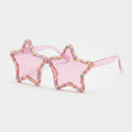 Star Sprinkles Shaped Funky Party Sunglasses - Pink Rainbow Beads – eyewear (view 1)