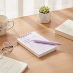 Spiral Lined Mini Notepad - Taro Purple