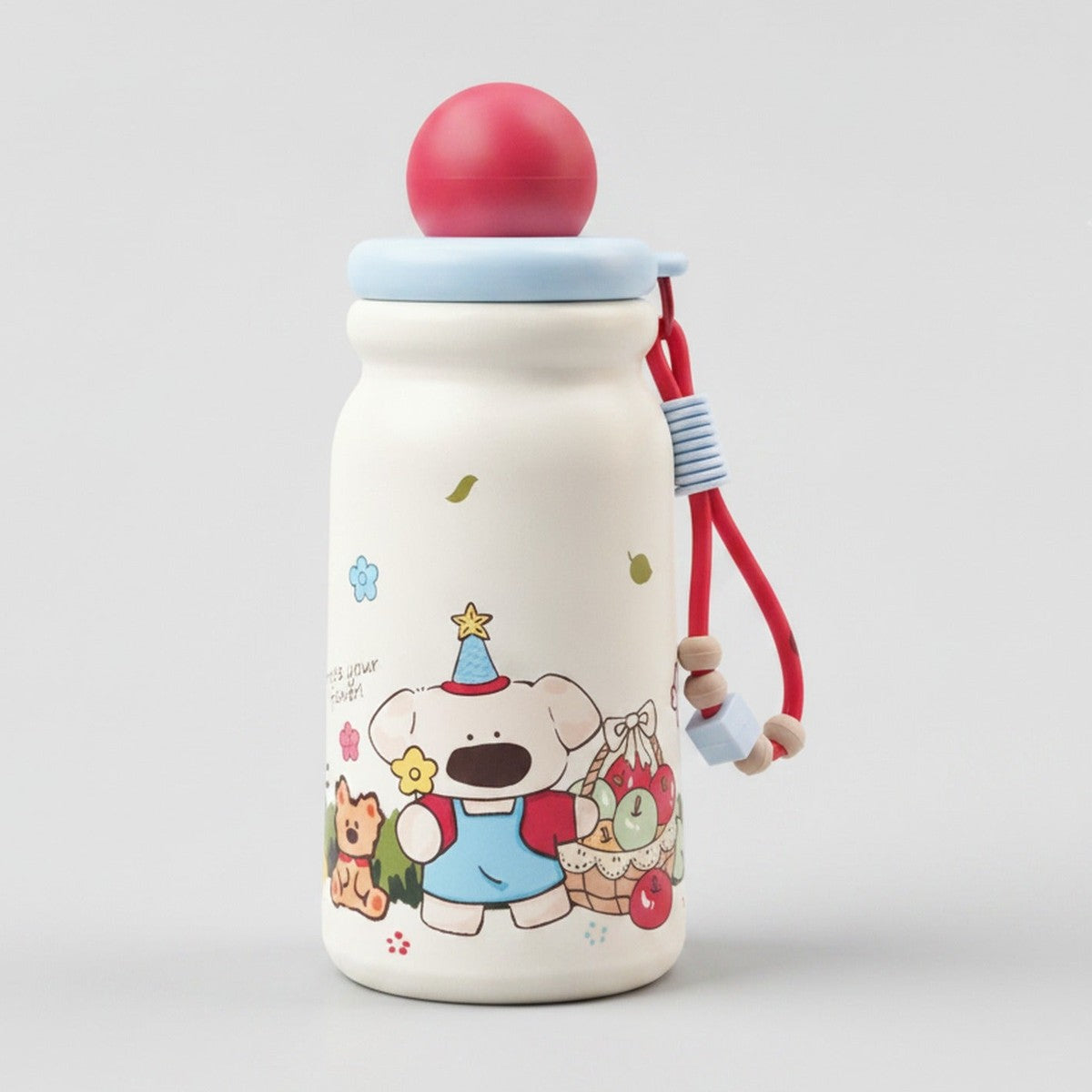 Cute Dog Adventure Theme Drink Bottle - Red Cup Brush 3D Sticker – novelty & toys (view 1)