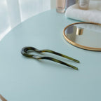 Curved Minimalist Hair Claw - Dark Green