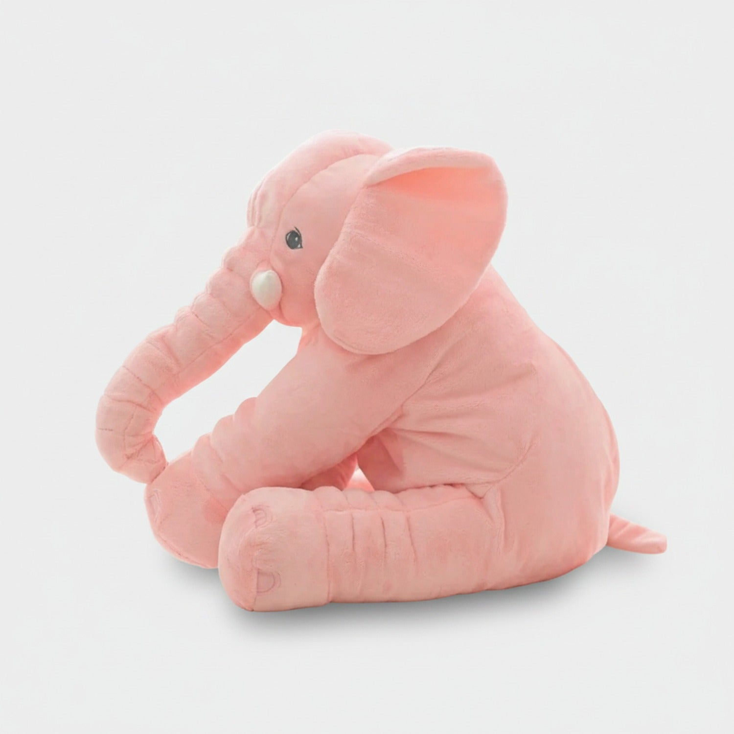 Adorable Pink Sitting Elephant Plush Pink