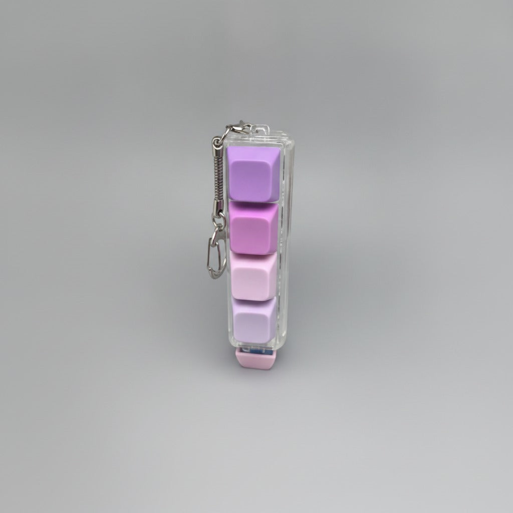Mini Pop-It Button Keychain - Purple Gradient