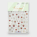 Red Heart Rhinestone Nail Art Stickers – Korean nail care (view 1)