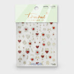 Red Heart Rhinestone Nail Art Stickers – Korean nail care (view 1)