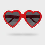Red Heart-Shaped Sunglasses With Dark Lenses – eyewear (view 1)