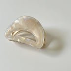 Pearl Beaded Half-Moon Hair Claw - Mermaid Pink – hair accessories (view 1)
