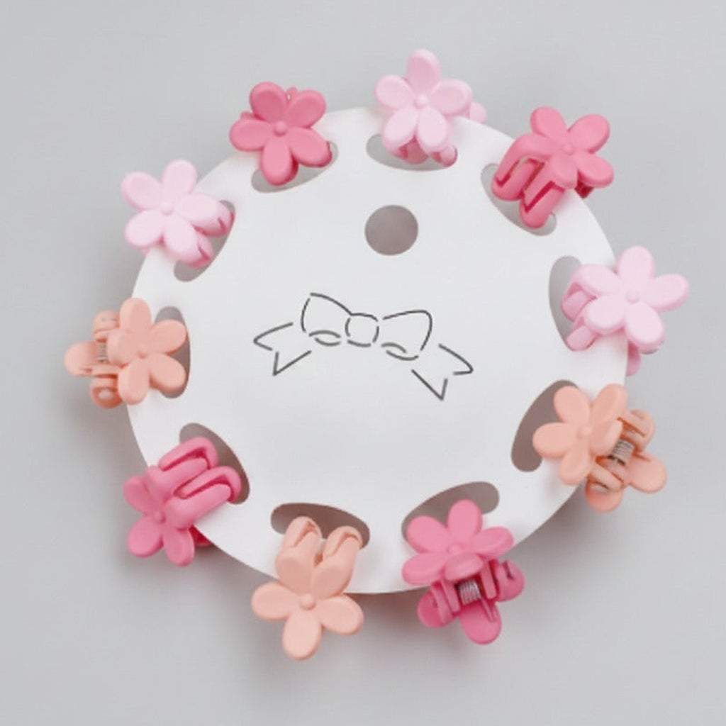 Flower Hair Clips Set - Pink Flowers – hair accessories (view 1)