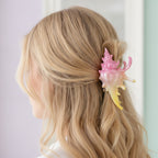 Shell Claw Hair Clip - Pink & Gold