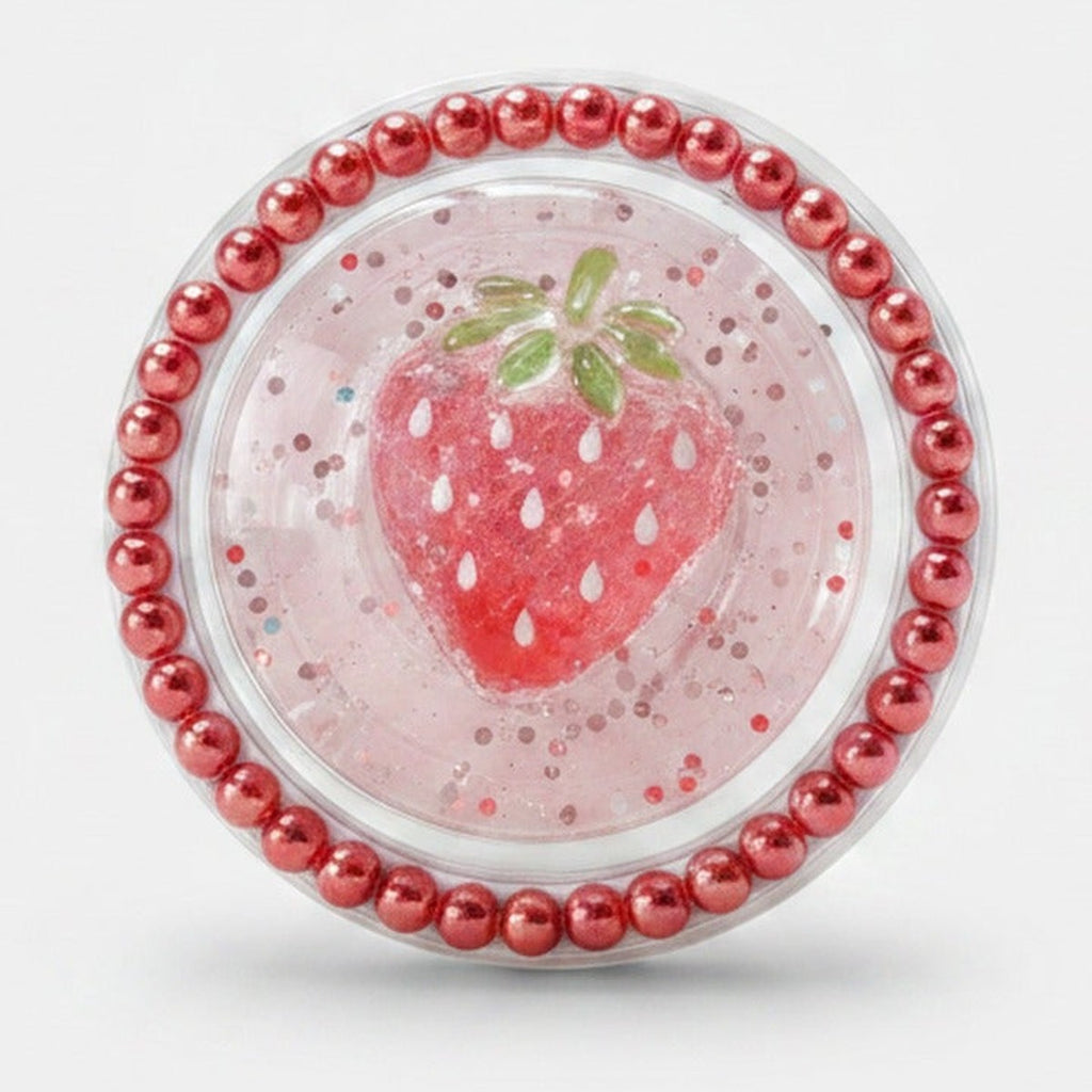 Strawberry Glitter Phone Grip - Red