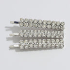 Sparkly Hair Clip Set - Silver Round Crystal – hair accessories (view 1)