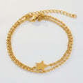 Double Layer Gold Plated Star Bracelet – jewelry (view 1)