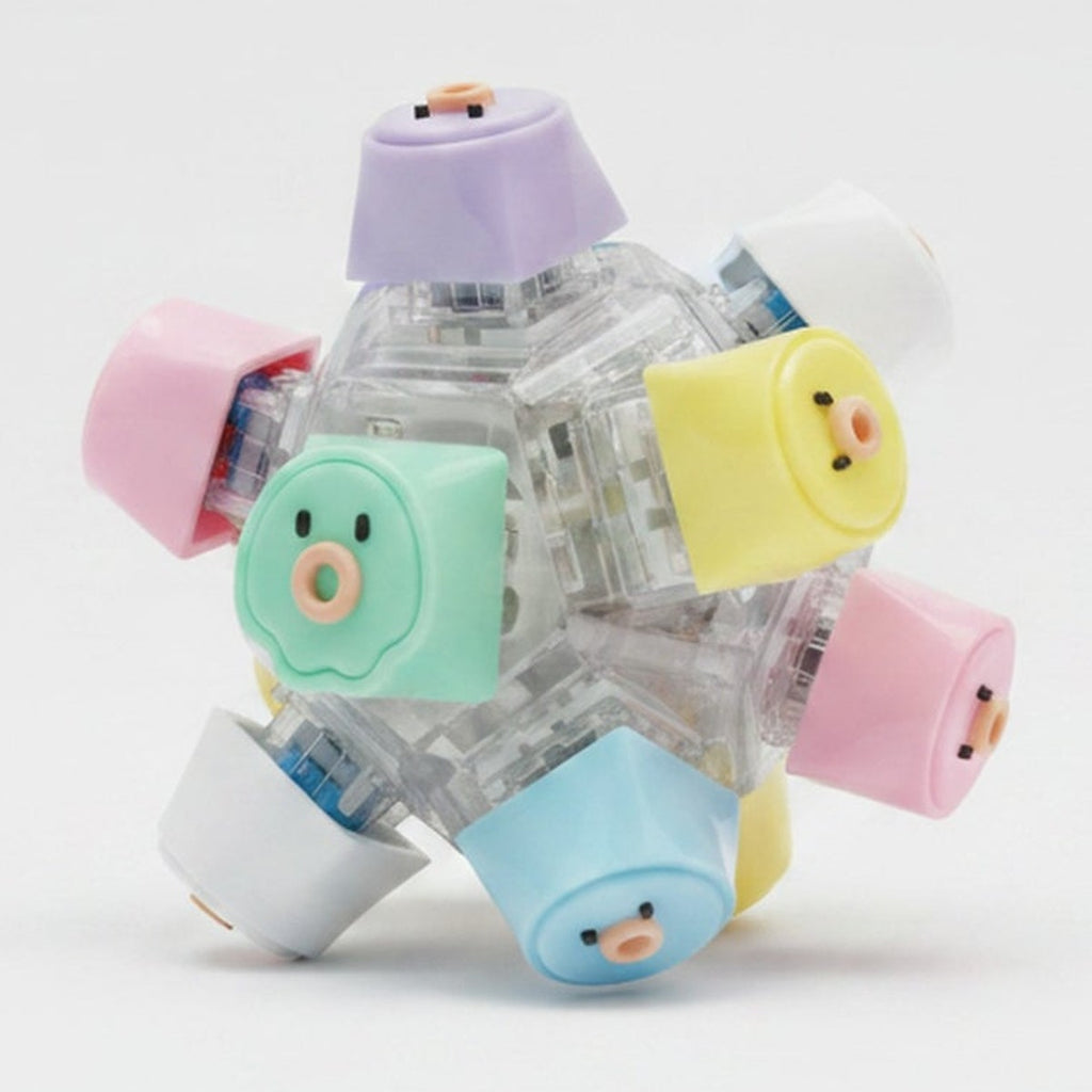 Rainbow Keycap Cluster Keychain