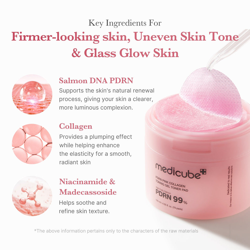 PDRN PINK COLLAGEN TONING GEL TONER PAD 70ea - image 4