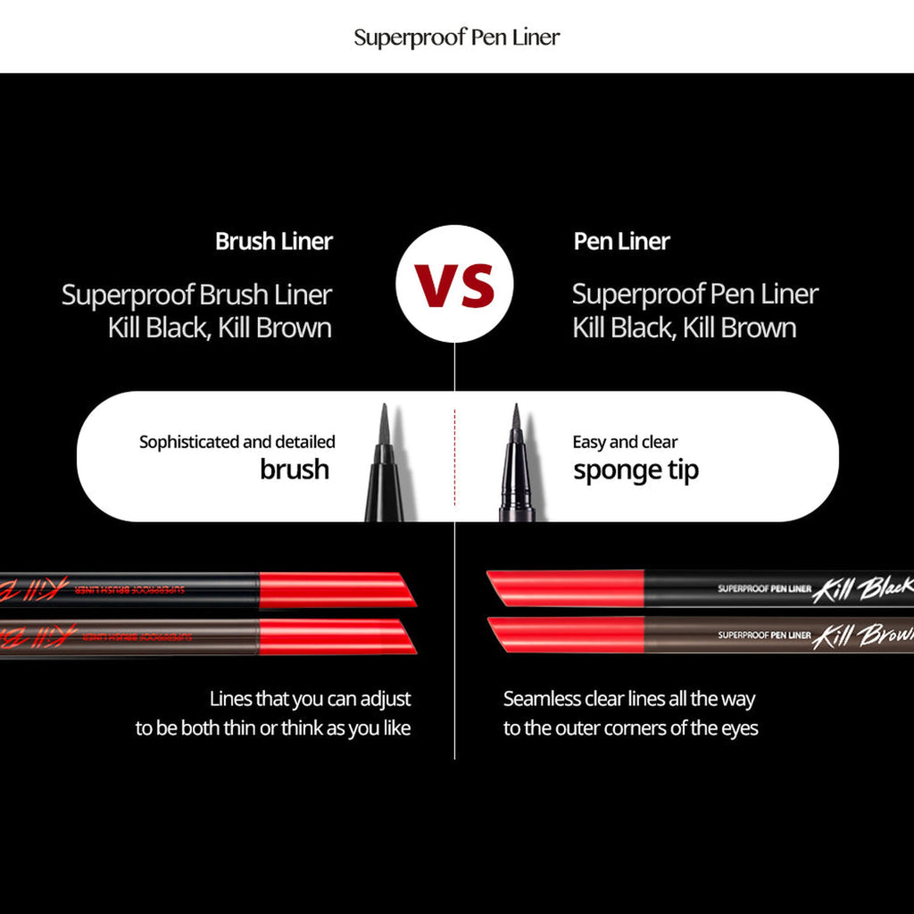 SUPERPROOF PEN LINER KILL BROWN 02 BROWN - image 5
