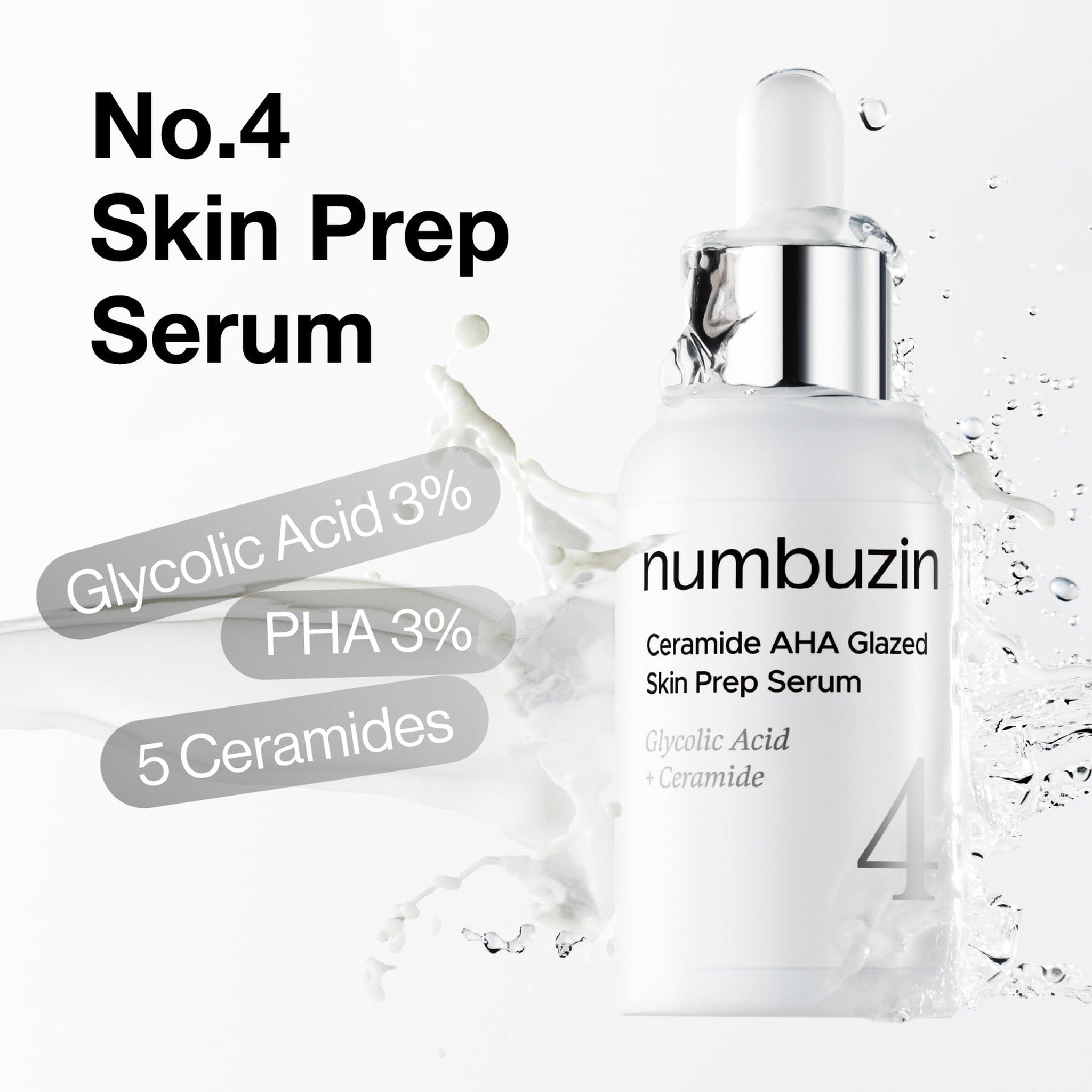 No.4 Ceramide AHA Glazed Skin Prep Serum 30ml - image 2