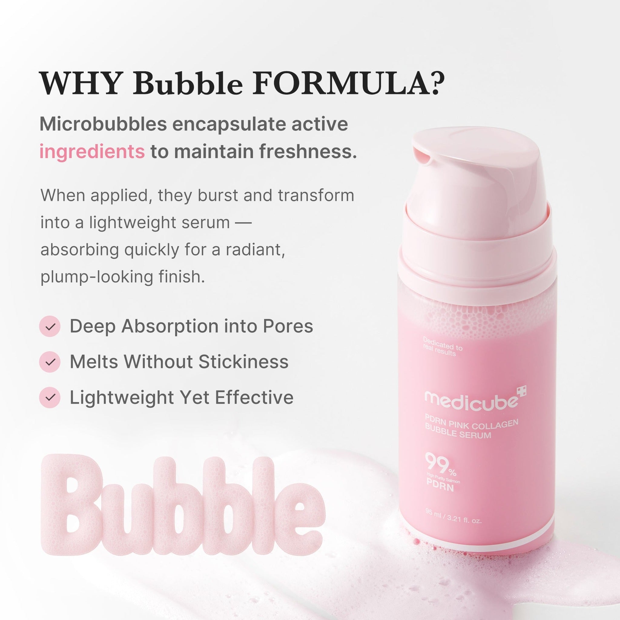 PDRN PINK COLLAGEN BUBBLE SERUM 95ml - image 5