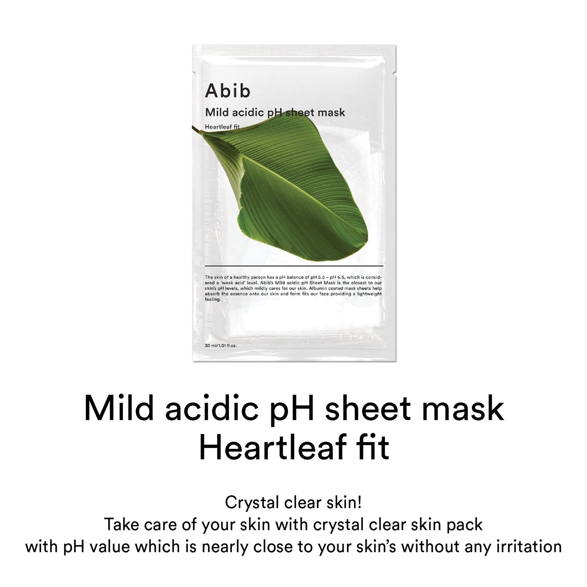 Mild Acidic pH Sheet Mask_HEARTLEAF FIT - image 2