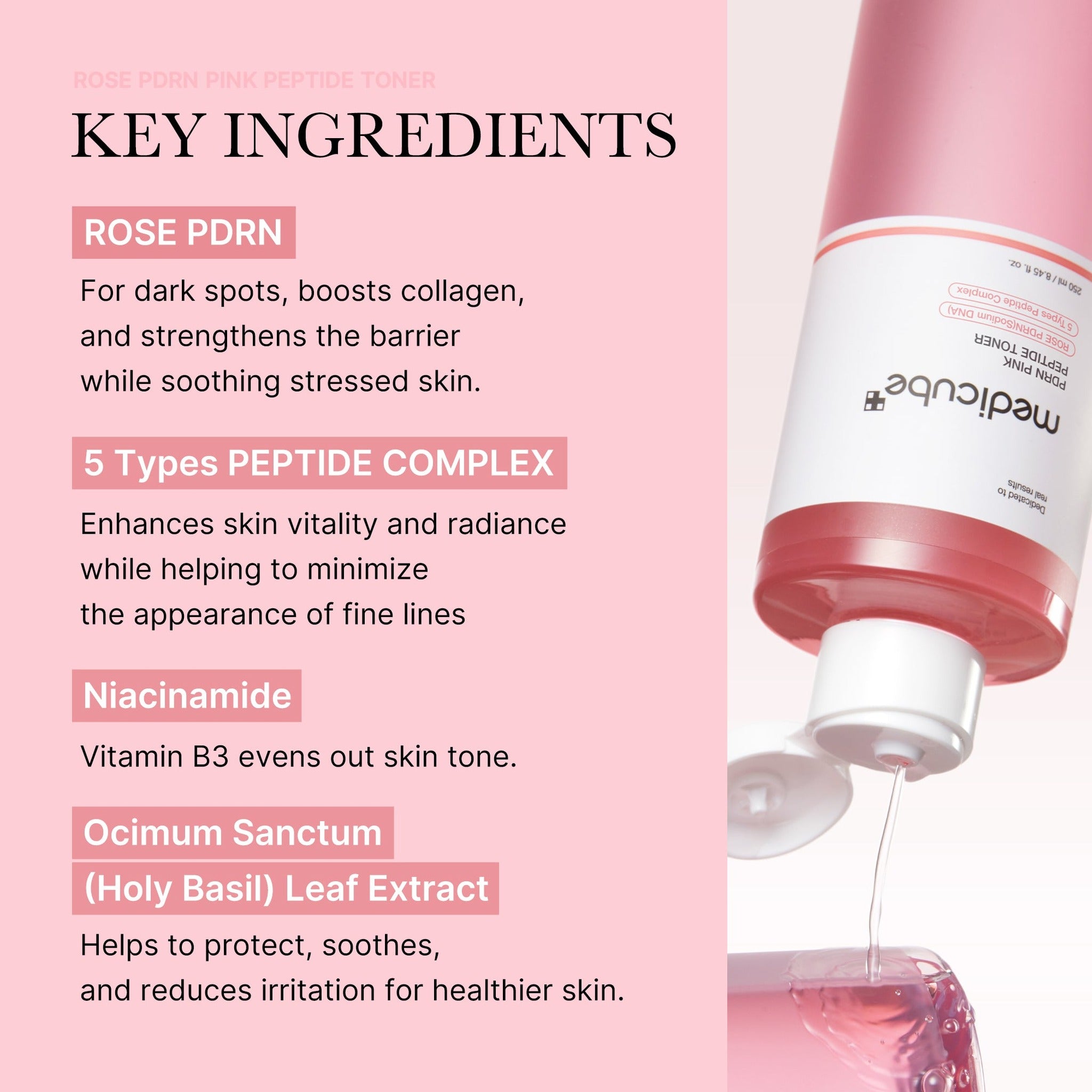 PDRN PINK CICA SOOTHING TONER_250ml - image 3