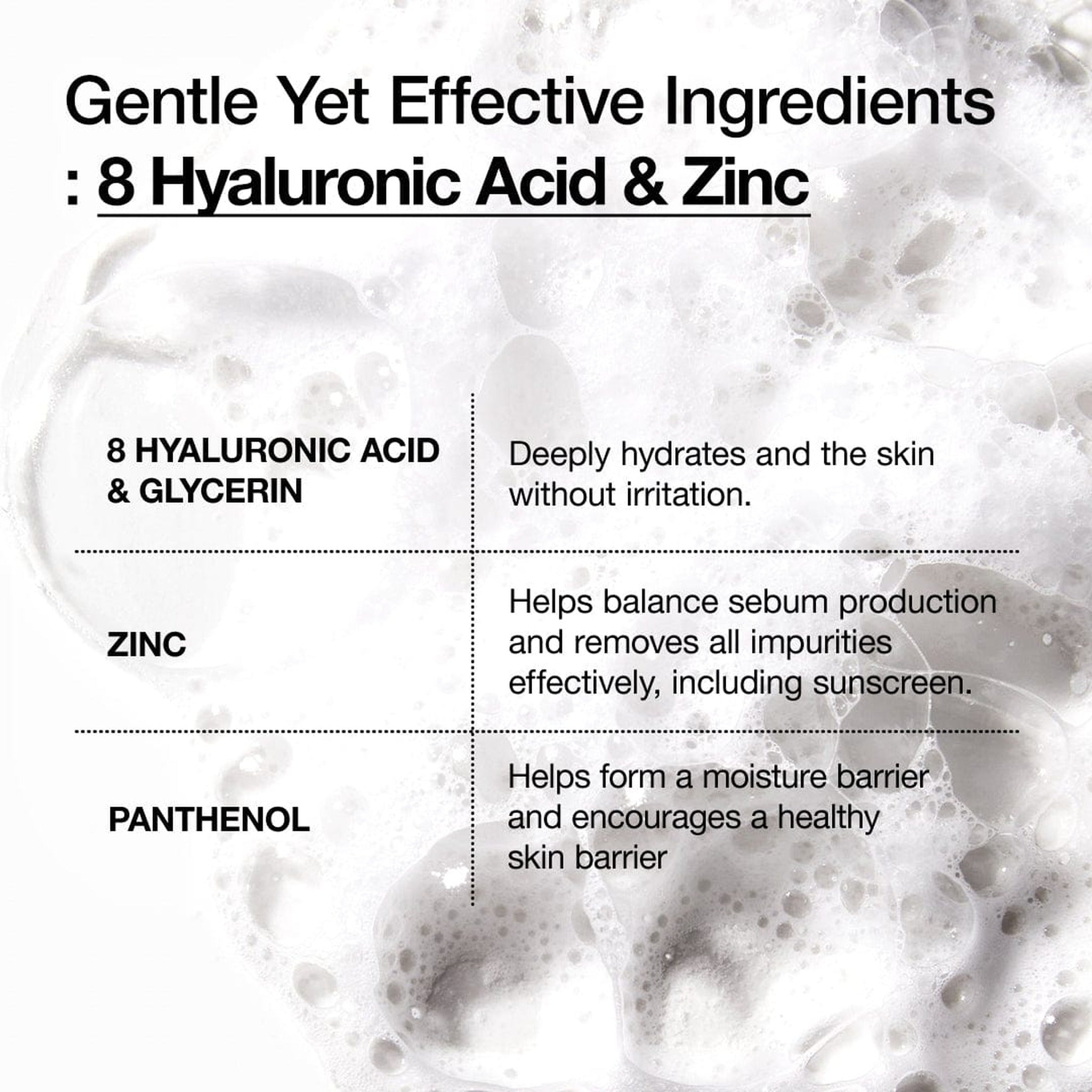 8 HYALURONIC ACID HYDRATING GENTLE FOAMING CLEANSER 150ml - image 4