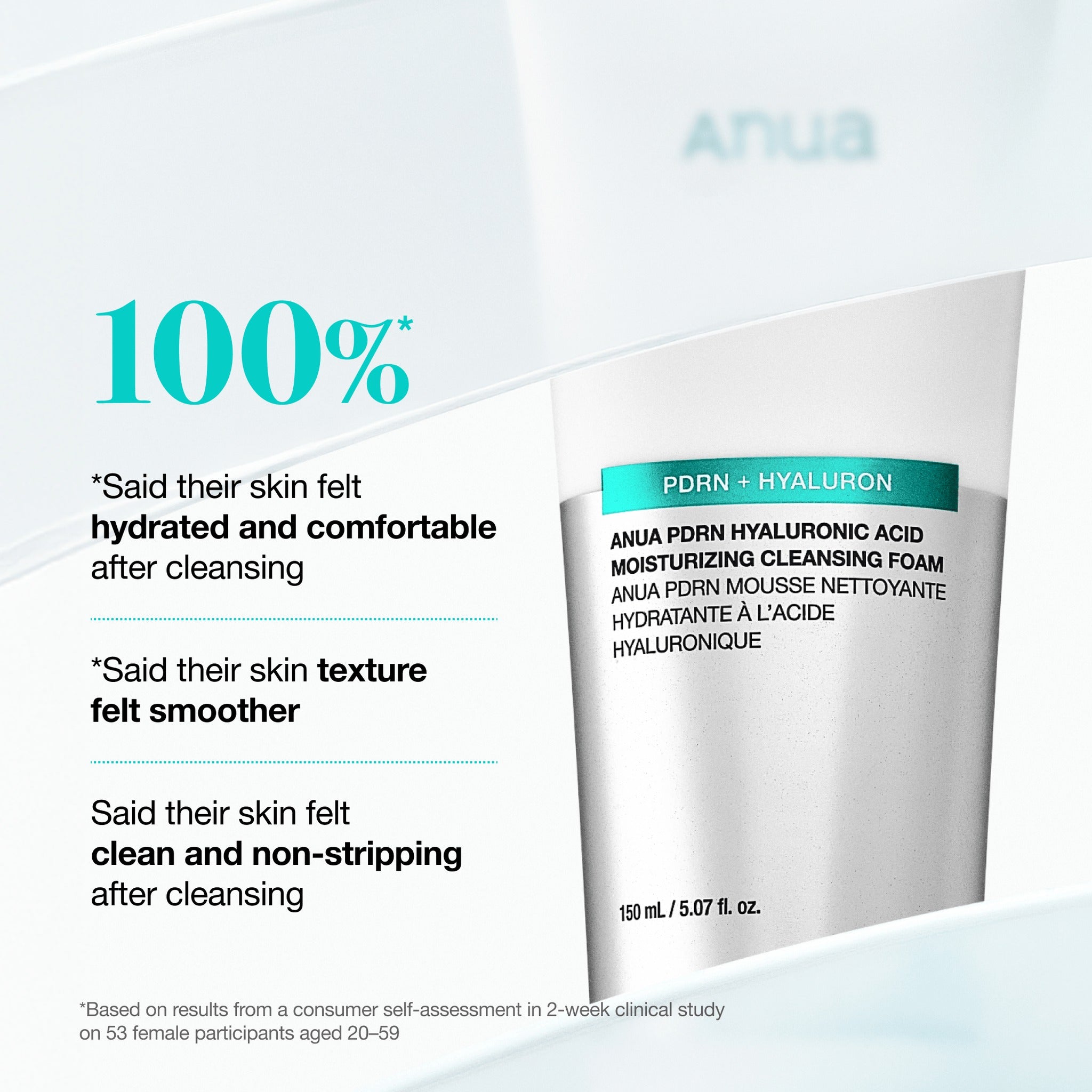 PDRN HYALURONIC ACID MOISTURIZING CLEANSING FOAM 150ml - image 3