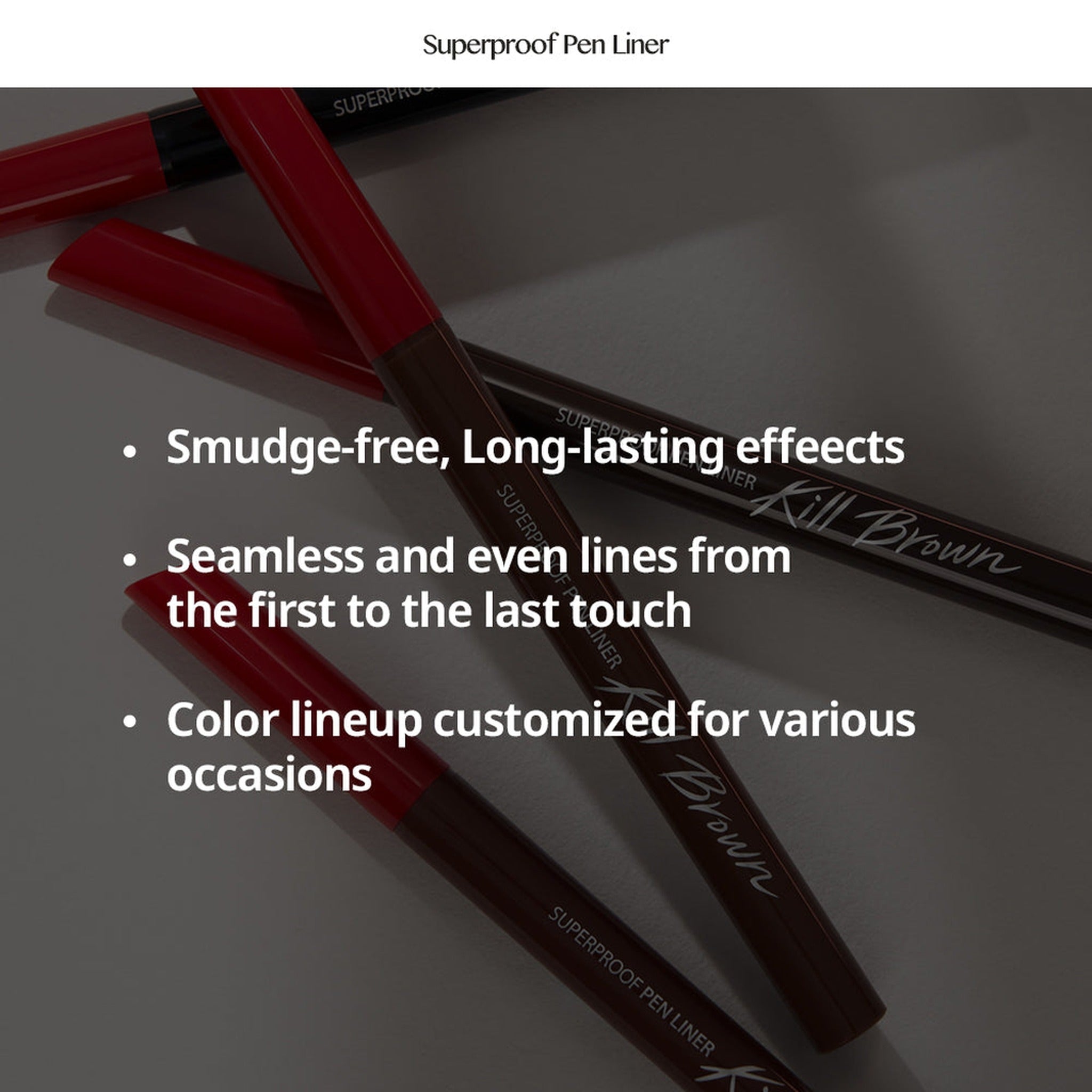 SUPERPROOF PEN LINER KILL BROWN 02 BROWN - image 3