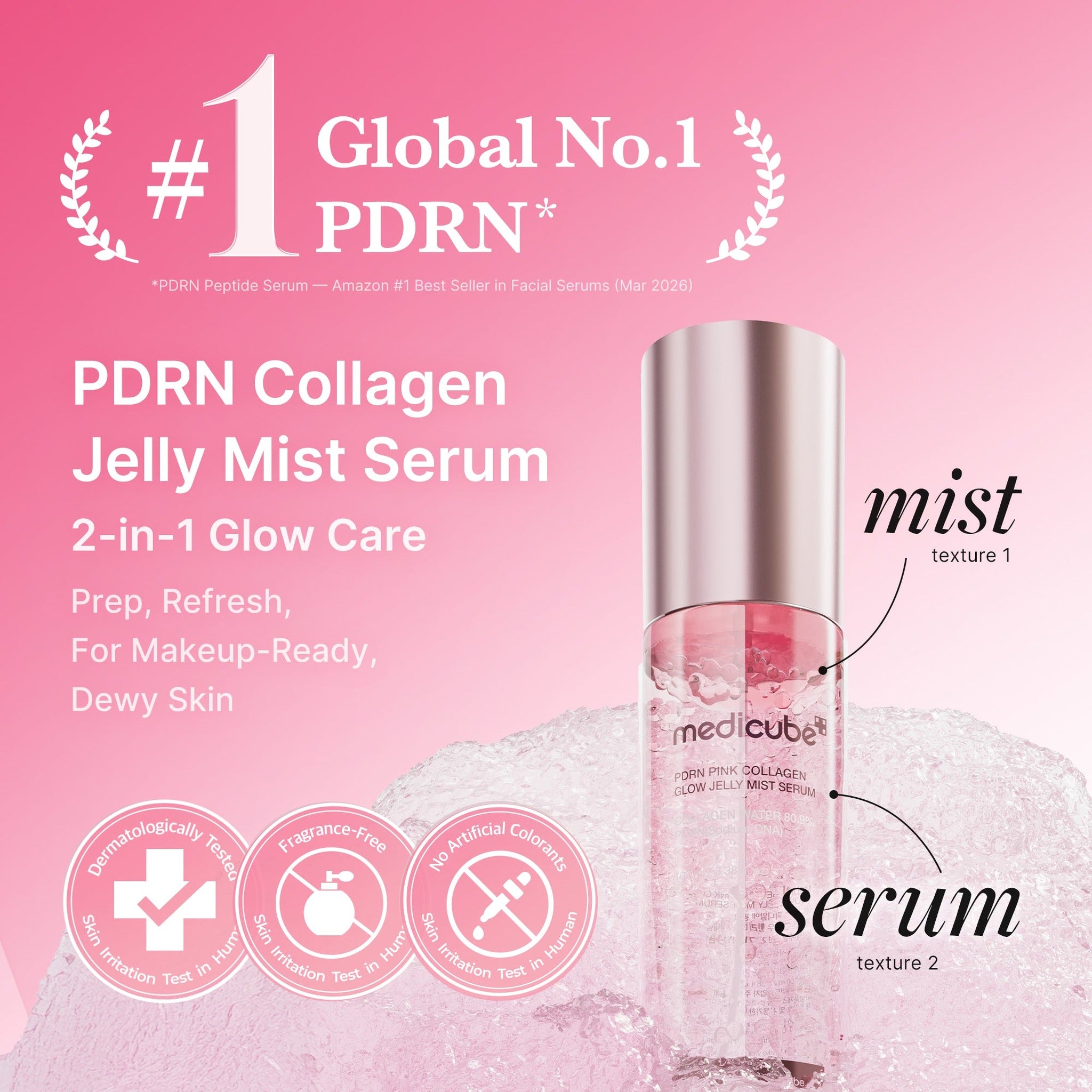 PDRN PINK COLLAGEN GLOW JELLY MIST SERUM 100ml - image 2