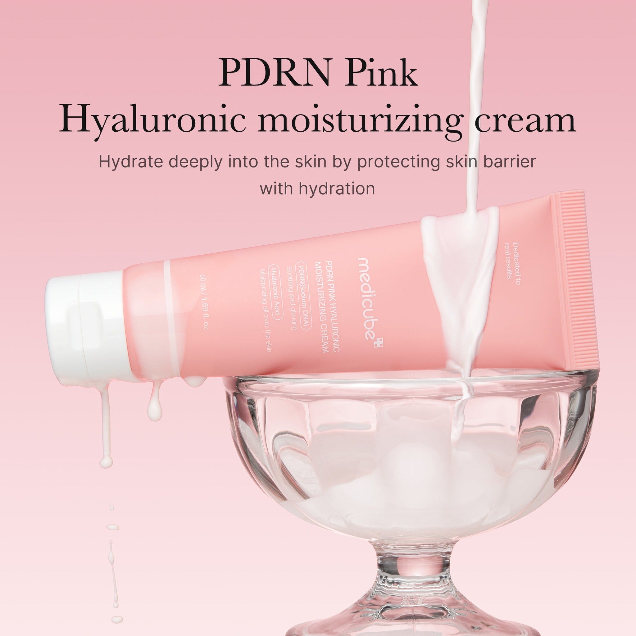PDRN PINK HYALURONIC MOISTURIZING CREAM 50ML - image 2