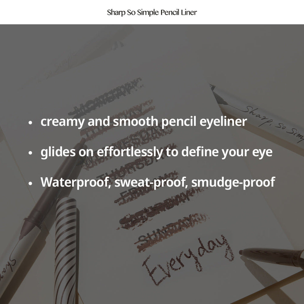 CLIO SHARP SO SIMPLE WATERPROOF PENCIL LINER 003 BLACK BROWN - image 4