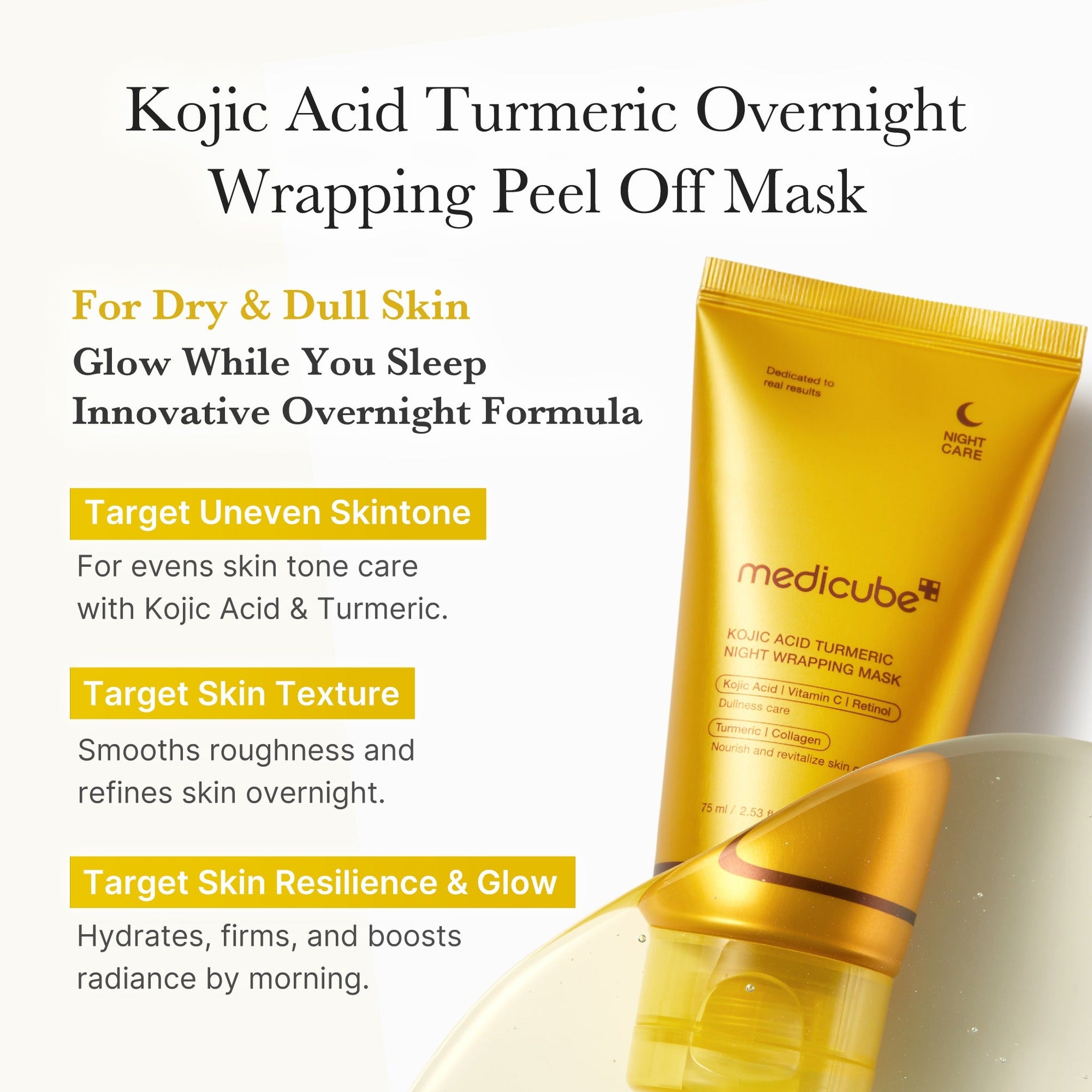 KOJIC ACID TURMERIC NIGHT WRAPPING MASK 75ML 2.0 - image 6
