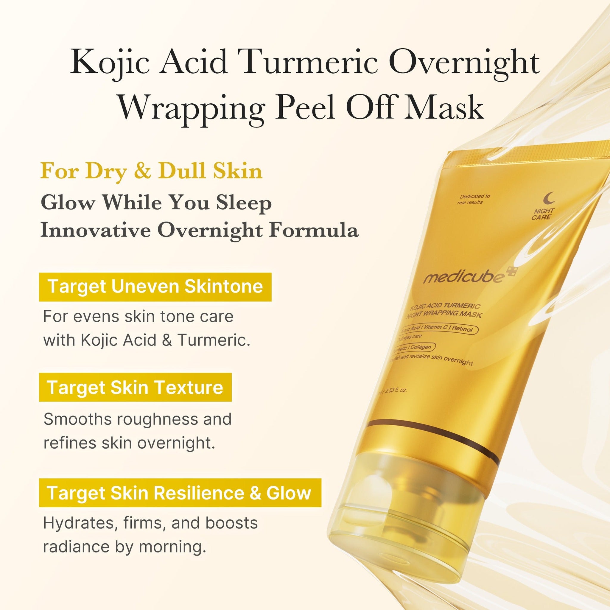 KOJIC ACID TURMERIC NIGHT WRAPPING MASK 75ML 2.0 - image 5