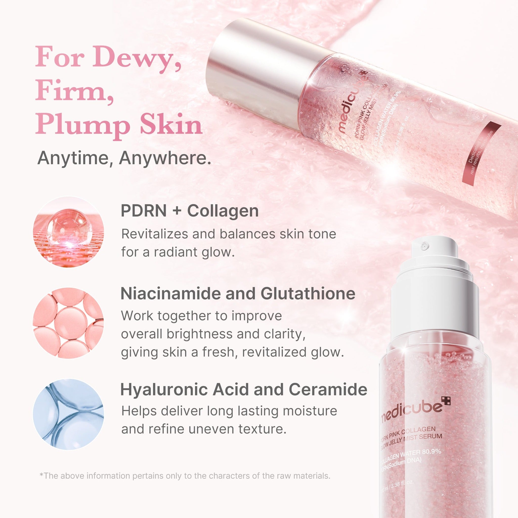 PDRN PINK COLLAGEN GLOW JELLY MIST SERUM 100ml - image 3