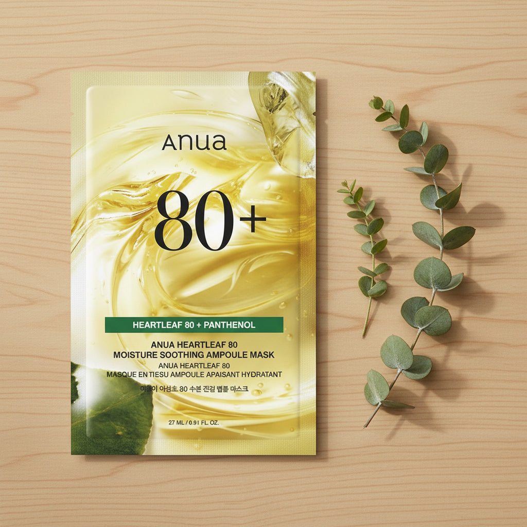 [1EA] HEARTLEAF 80 MOISTURE  SOOTHING AMPOULE MASK 27ml - image 3