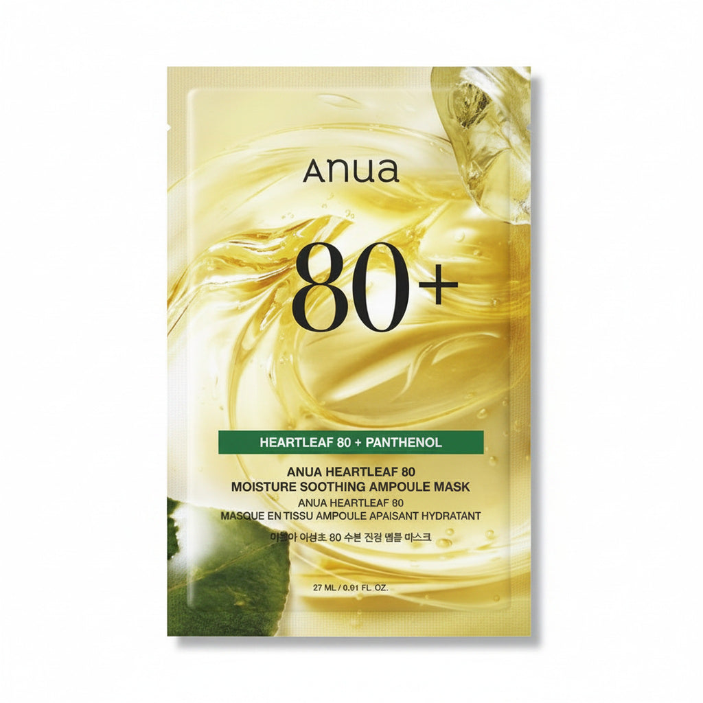 [1EA] HEARTLEAF 80 MOISTURE  SOOTHING AMPOULE MASK 27ml - image 1