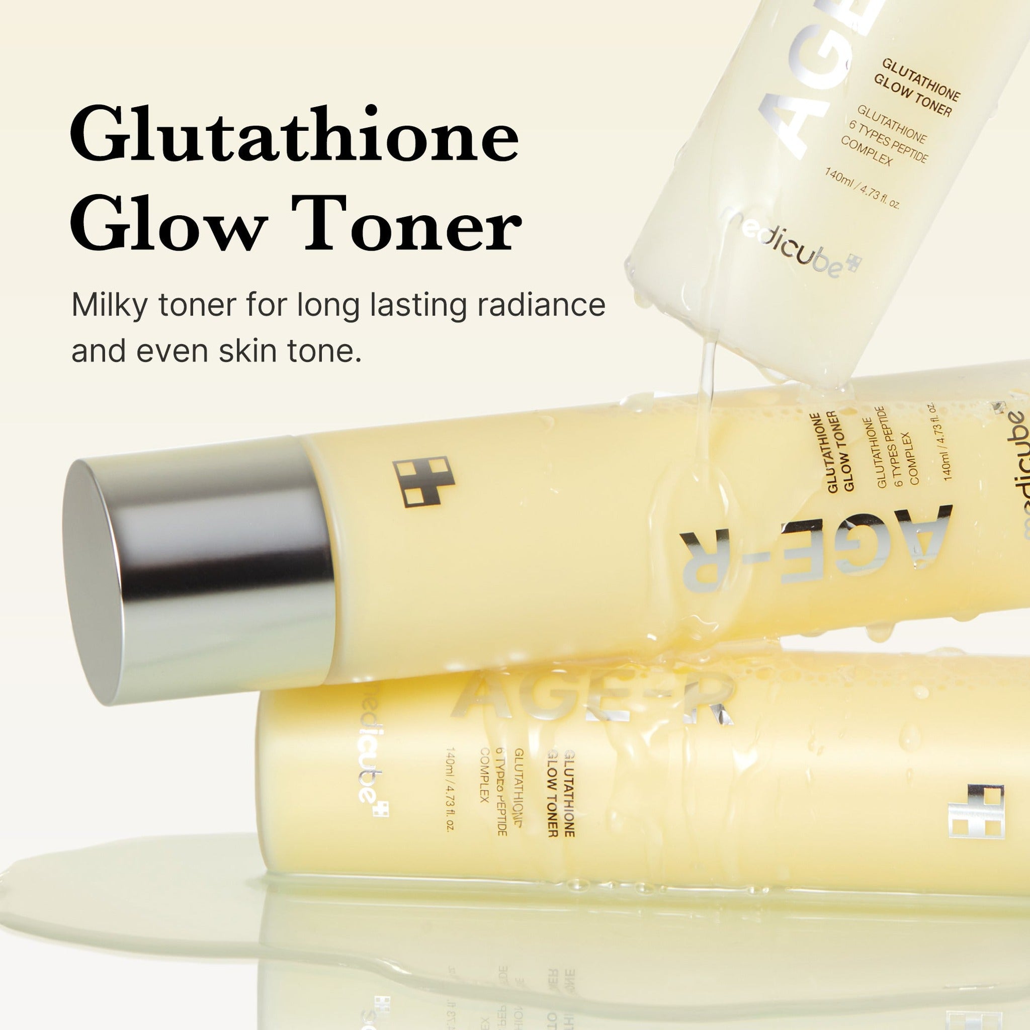 AGE-R GLUTATHIONE GLOW TONER 140ml - image 2