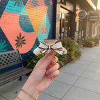 Bow Claw Hair Clip Beige Bow