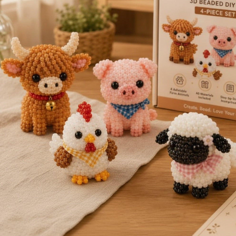 Sparkly Beaded Bird Craft Set - Farm Cuties